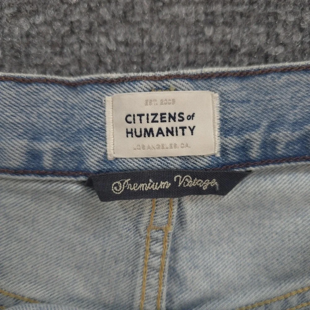 Citizens Of Humanity Shorts Womens 29 Blue Annabelle Cut-Off Raw Hem Distressed